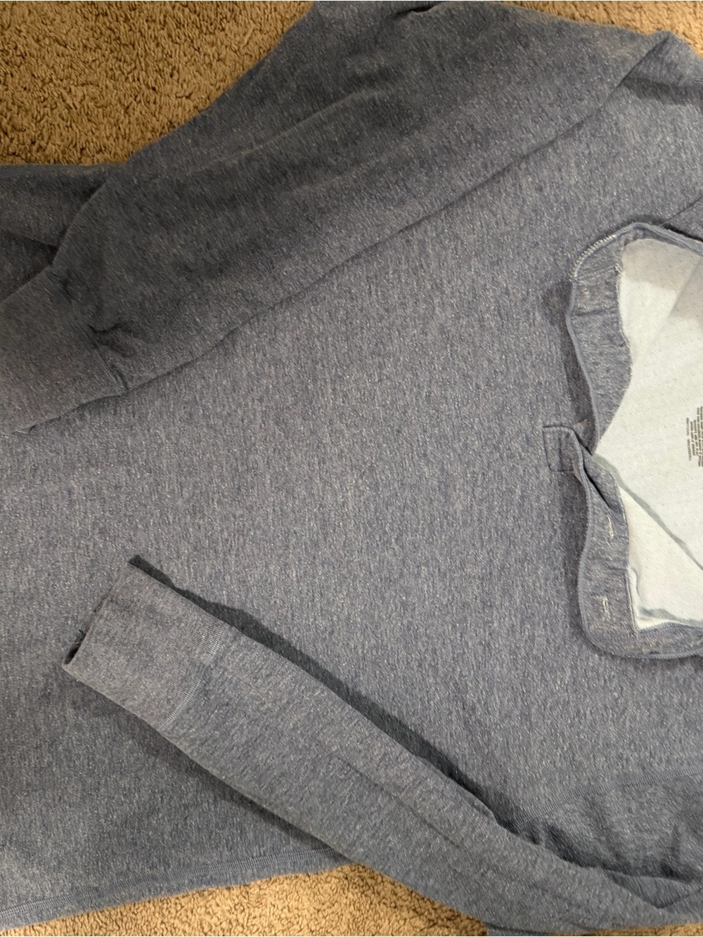 L.L. Bean Pale Blue Flecked Crewneck Sweatshirt